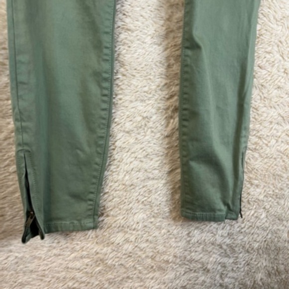 Rsq‎ Womens Miami Jeggings Green Pockets Ankle Zipper Flat Front Denim Juniors 7 - Picture 3 of 12